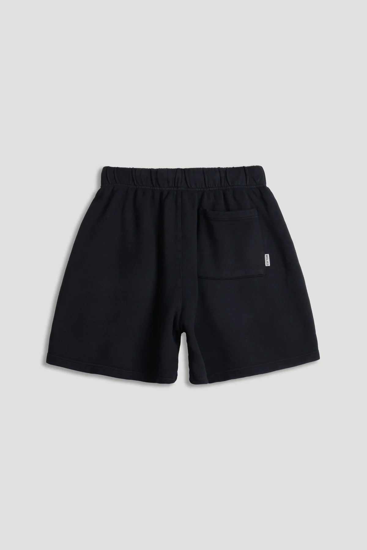 DUAL OVERSIZED POST LOUNGE SWEAT SHORTS IN BLACK SUN FADE/BLACK