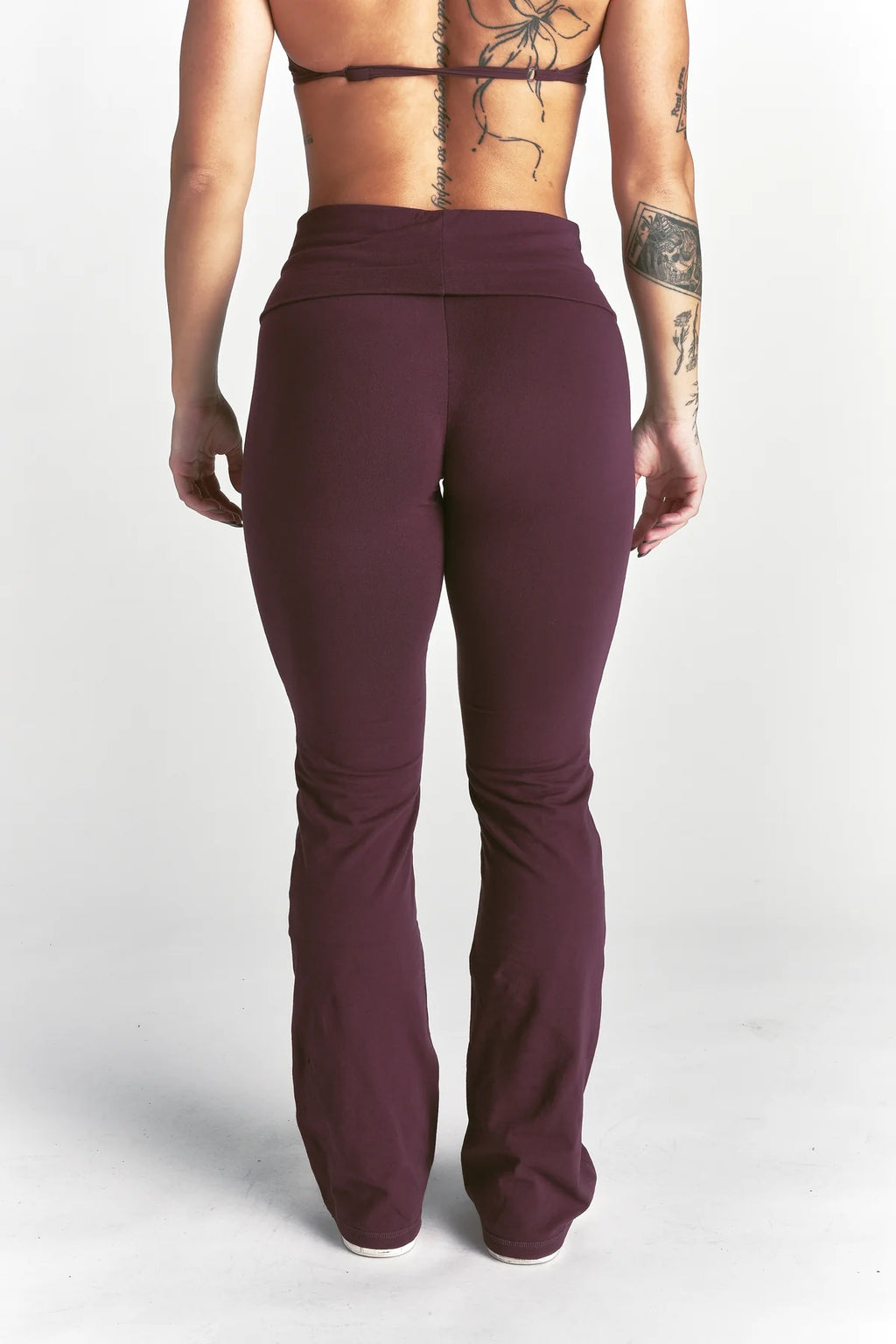 CURSIVE WOLVES "ROMY" FOLDOVER PANTS IN FIG
