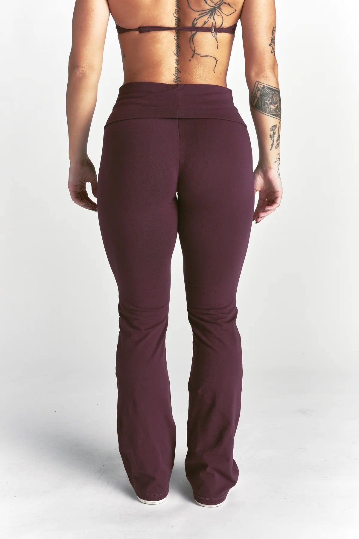 CURSIVE WOLVES "ROMY" FOLDOVER PANTS IN FIG