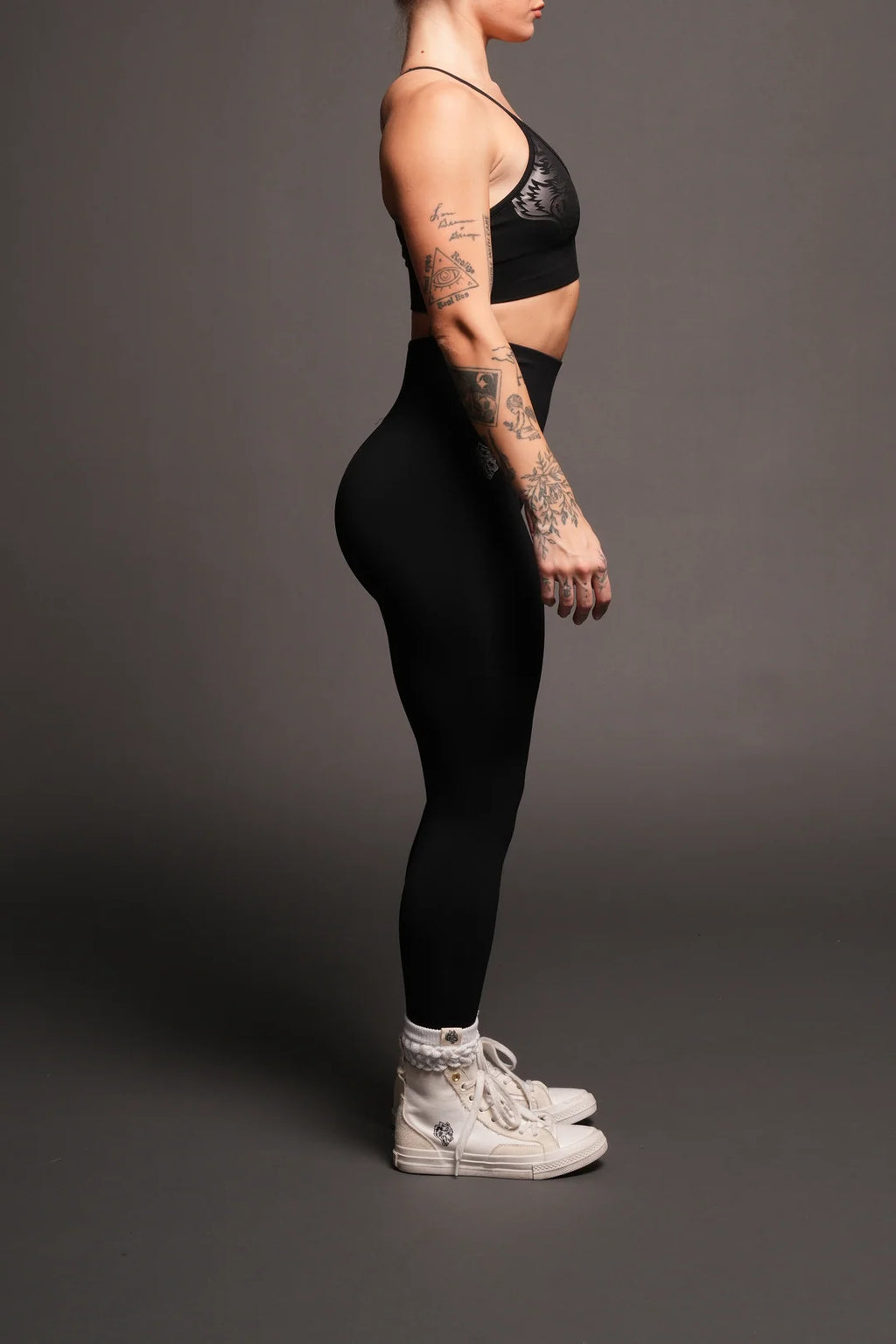 DUAL EVERSON SEAMLESS LEGGINGS IN BLACK