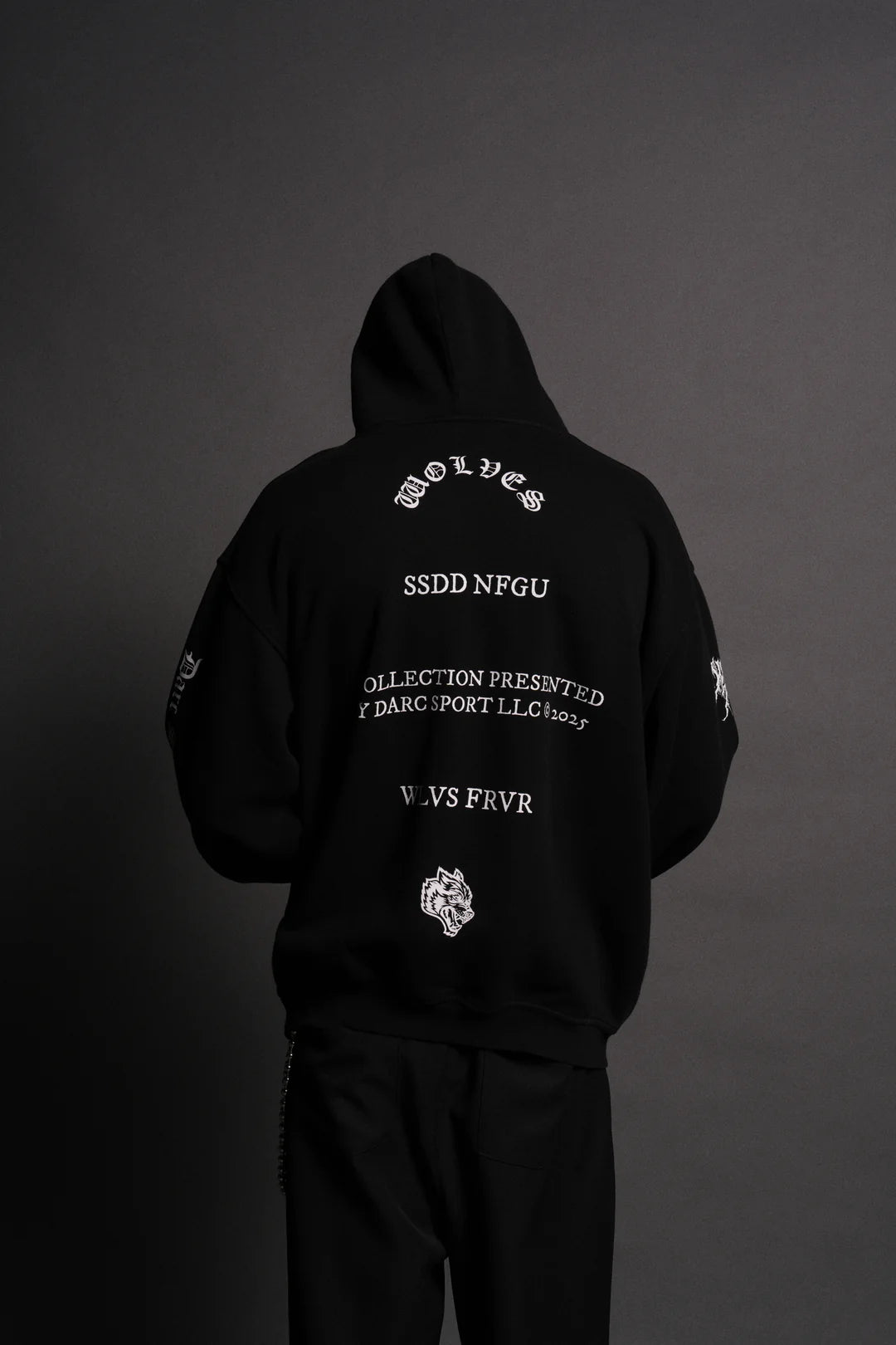 WHERE SHADOWS BEGIN "PIERCE" HOODIE IN BLACK