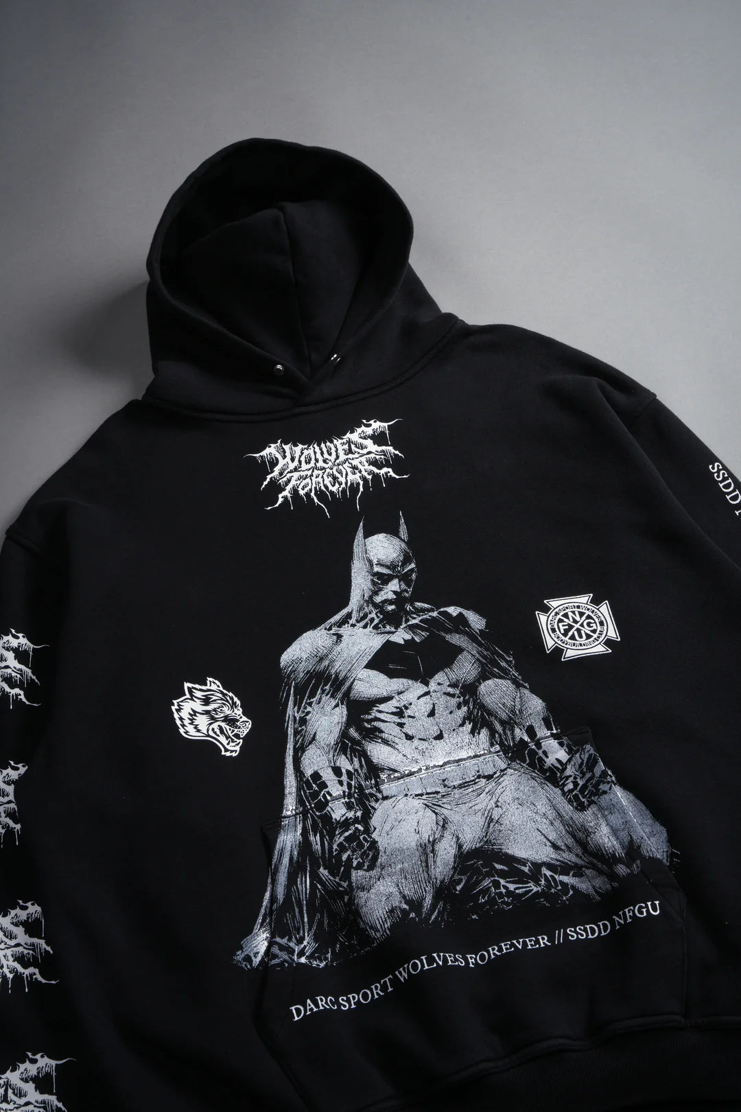 WHERE SHADOWS BEGIN "PIERCE" HOODIE IN BLACK