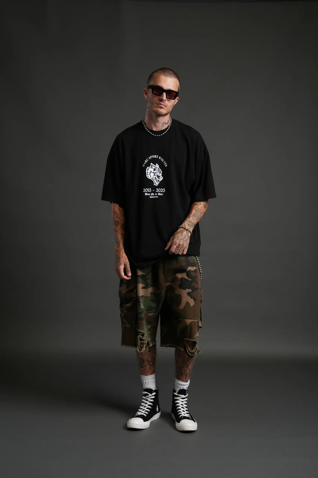 WOLF BLOOD "PREMIUM" OVERSIZED TEE IN BLACK