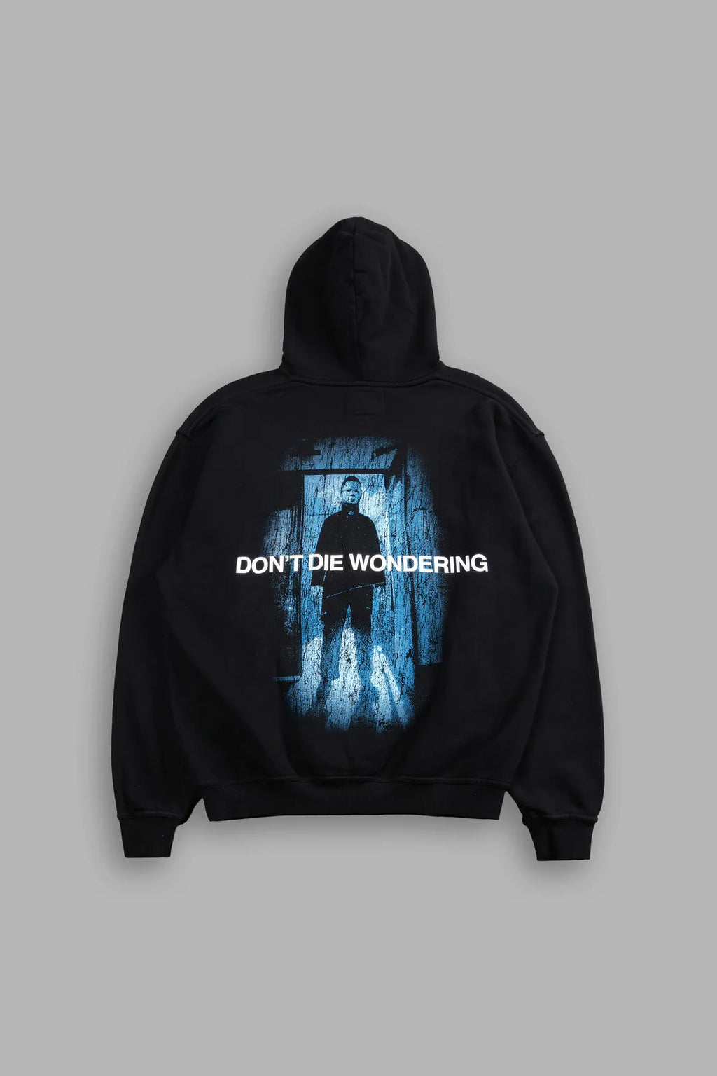 NOWHERE TO RUN "PIERCE" HOODIE IN BLACK DRIFT WASH