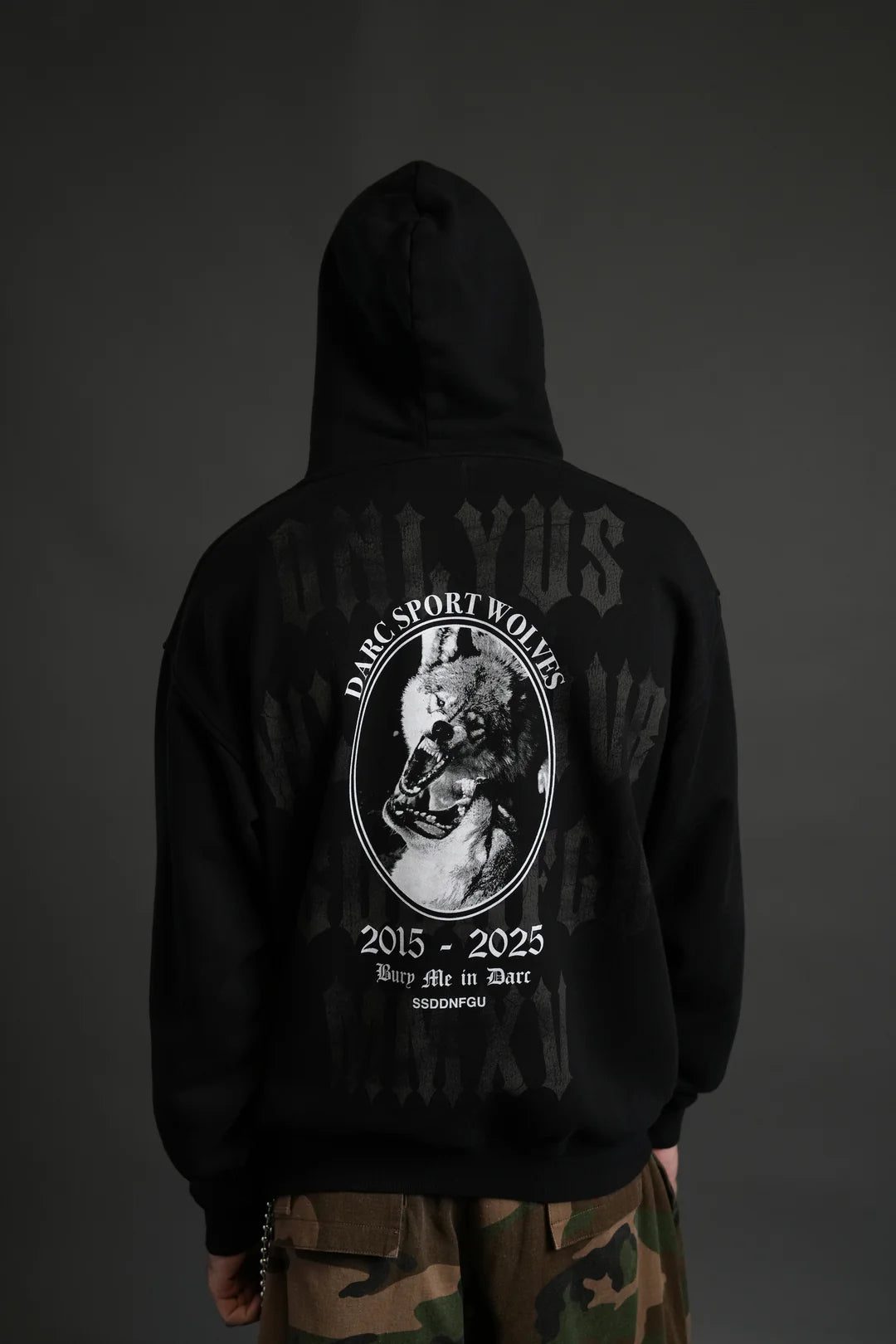 WOLF BLOOD "PIERCE" HOODIE IN BLACK