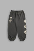 HEART CHERUB LIGHTWEIGHT LOUNGER SWEAT PANTS IN WOLF GRAY HALO WASH