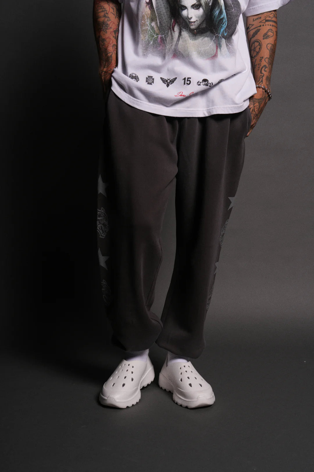WOLF STAR LIGHTWEIGHT LOUNGER SWEAT PANTS IN WOLF GRAY DRIFT WASH