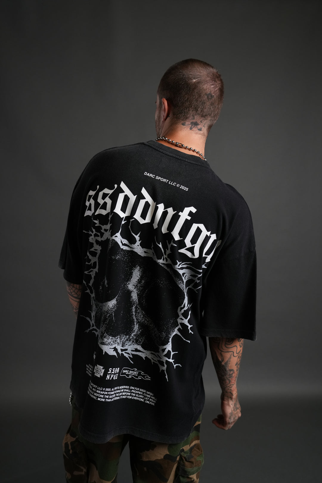 OUR BLOOD "PREMIUM" OVERSIZED TEE IN BLACK