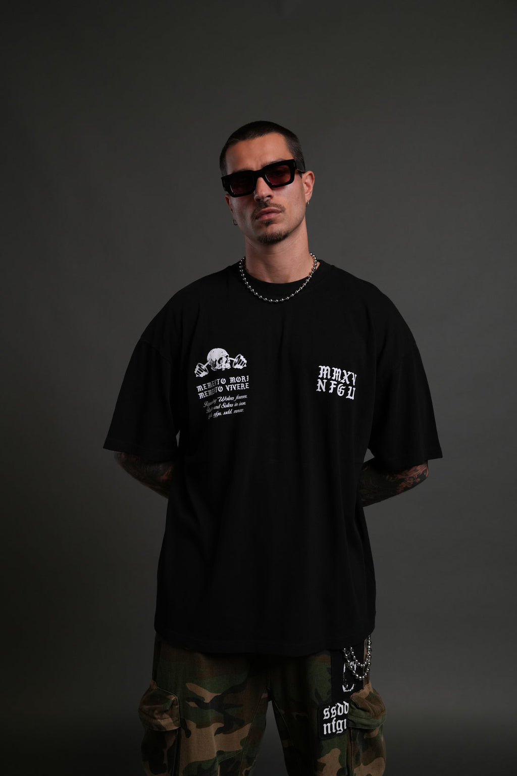 YESTERDAY'S GONE "PREMIUM" OVERSIZED TEE IN BLACK