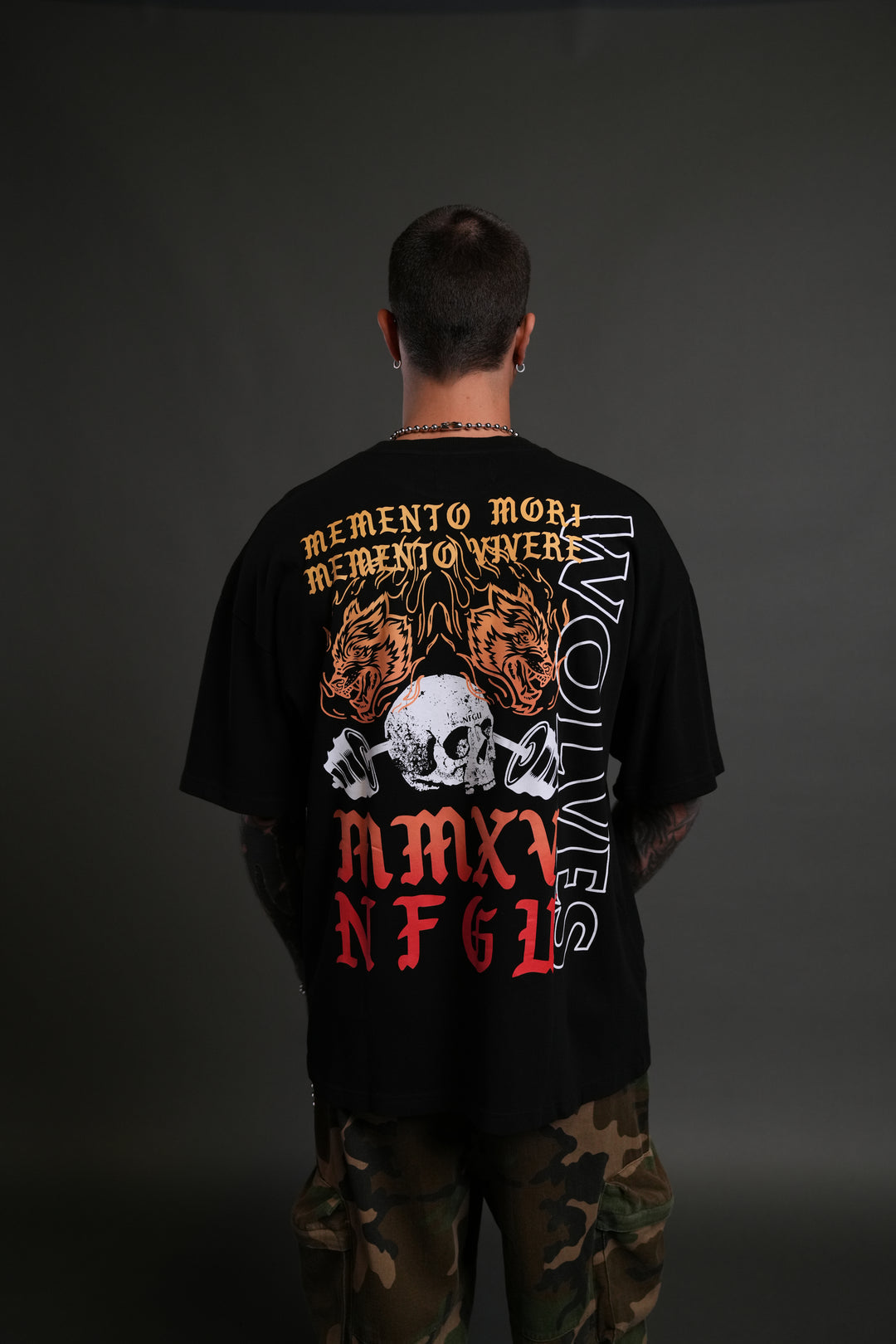 YESTERDAY'S GONE "PREMIUM" OVERSIZED TEE IN BLACK