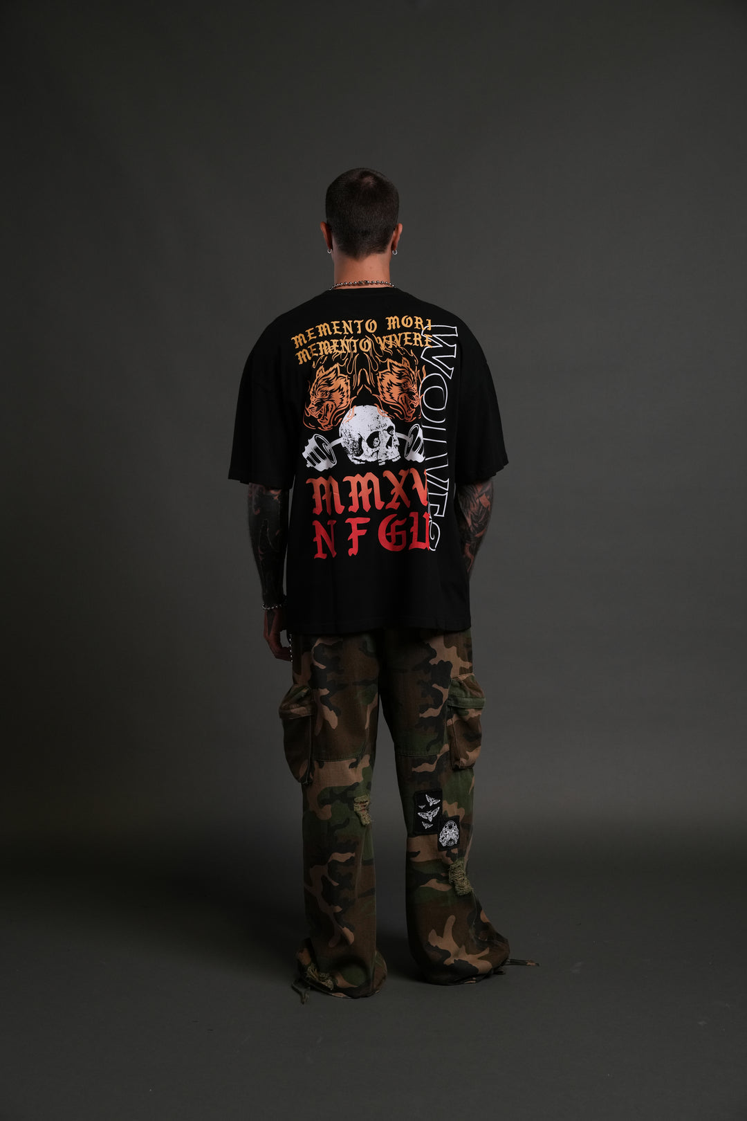YESTERDAY'S GONE "PREMIUM" OVERSIZED TEE IN BLACK
