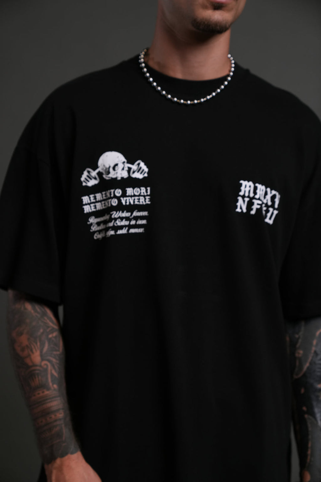 YESTERDAY'S GONE "PREMIUM" OVERSIZED TEE IN BLACK