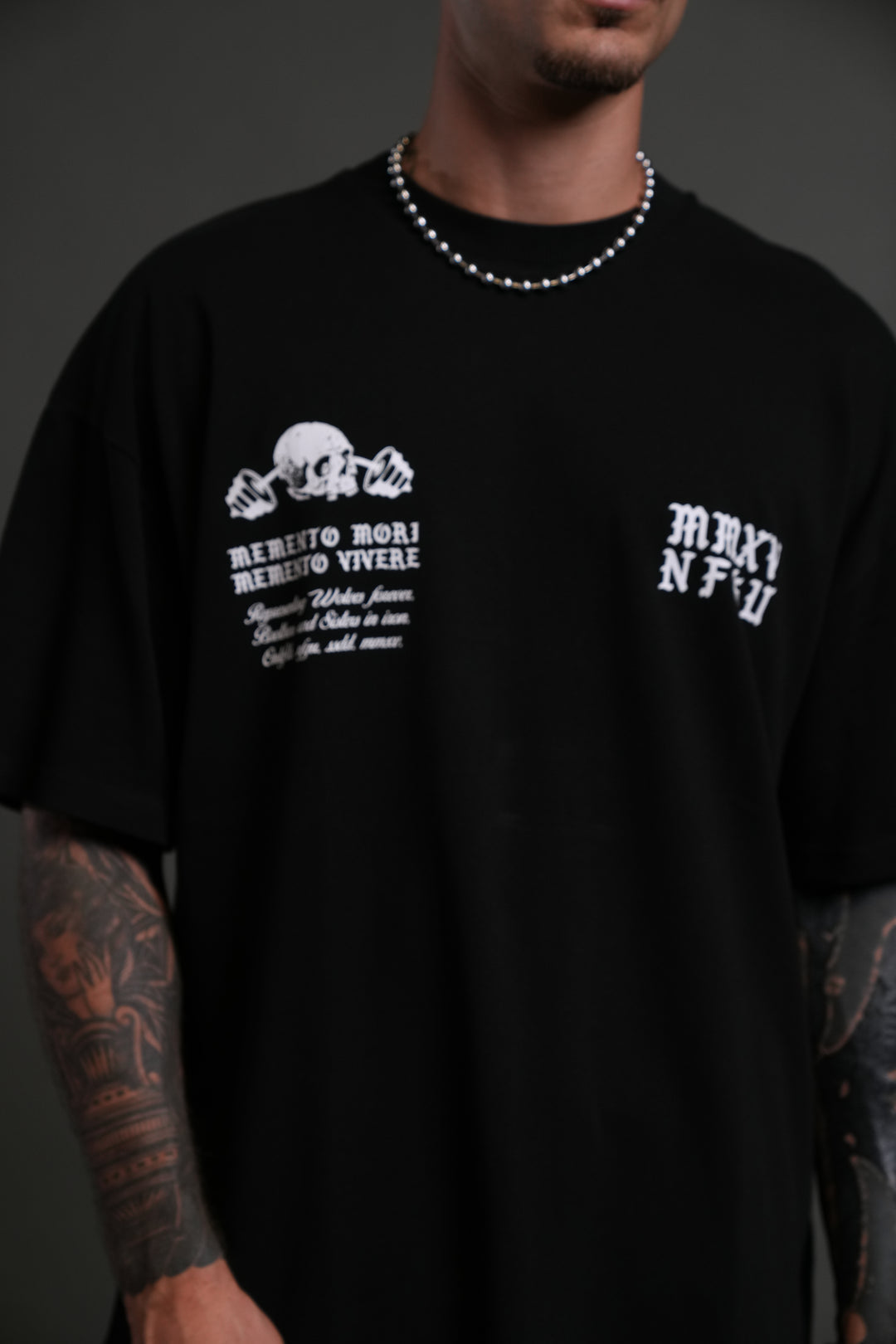 YESTERDAY'S GONE "PREMIUM" OVERSIZED TEE IN BLACK