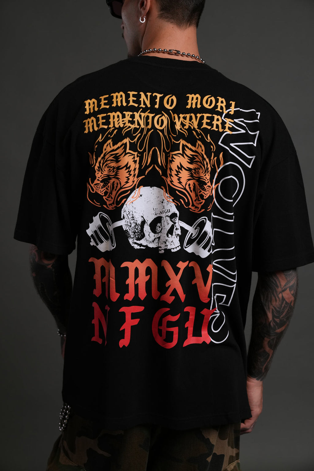 YESTERDAY'S GONE "PREMIUM" OVERSIZED TEE IN BLACK