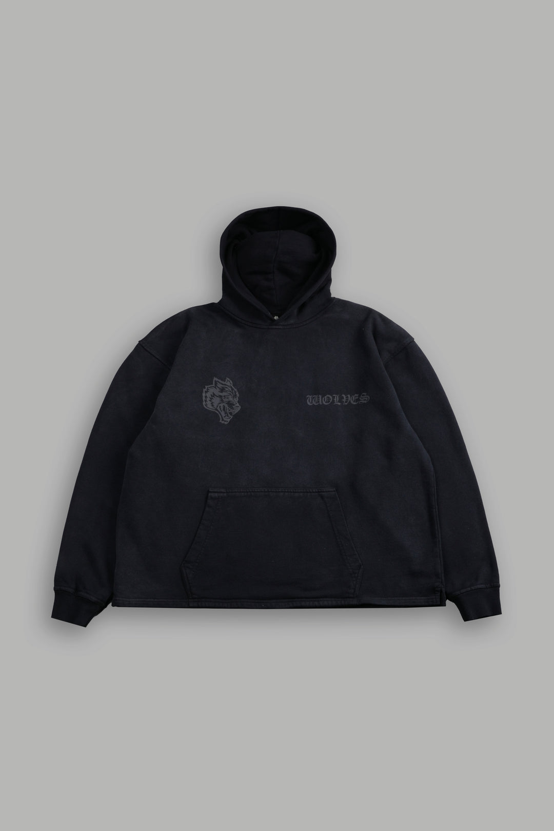 PHANTOM NIGHT CHOPPER "MOATY" HOODIE IN BLACK DRIFT WASH