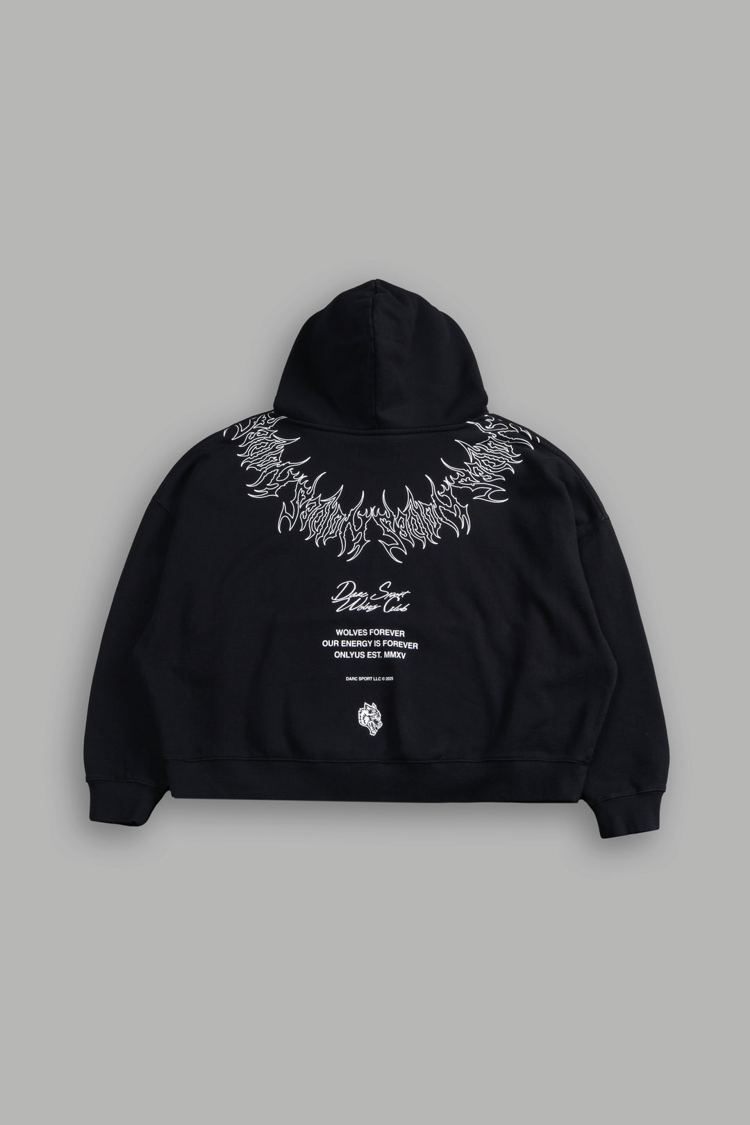 HESH CORE GRUNGE "GAGE BOX CUT" HOODIE IN BLACK