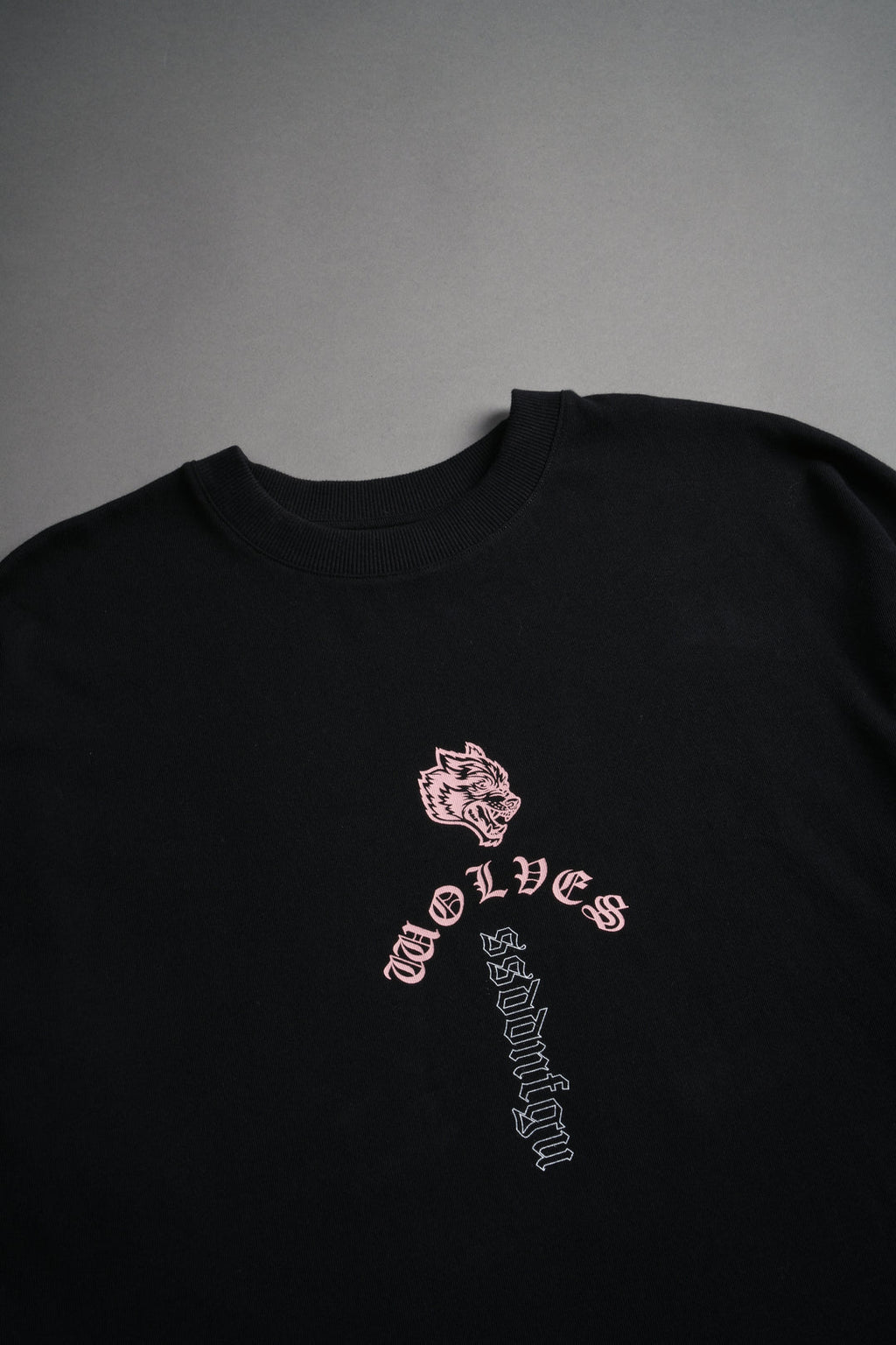 WON'T GIVE UP "PREMIUM" OVERSIZED TEE IN BLACK