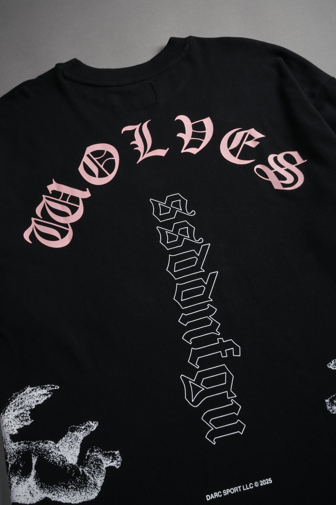 WON'T GIVE UP "PREMIUM" OVERSIZED TEE IN BLACK
