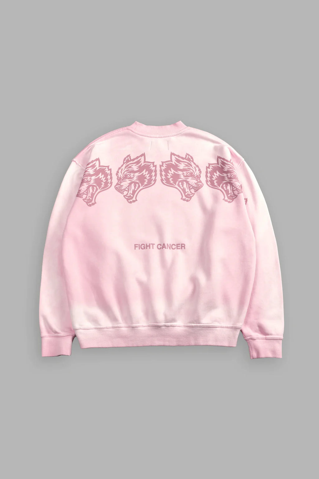 WOLVES HAVE YOUR BACK LONDON UNISEX CREWNECK IN CHERRY BLOSSOM HALO WASH