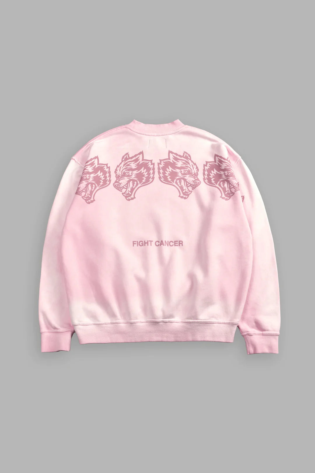 WOLVES HAVE YOUR BACK LONDON UNISEX CREWNECK IN CHERRY BLOSSOM HALO WASH