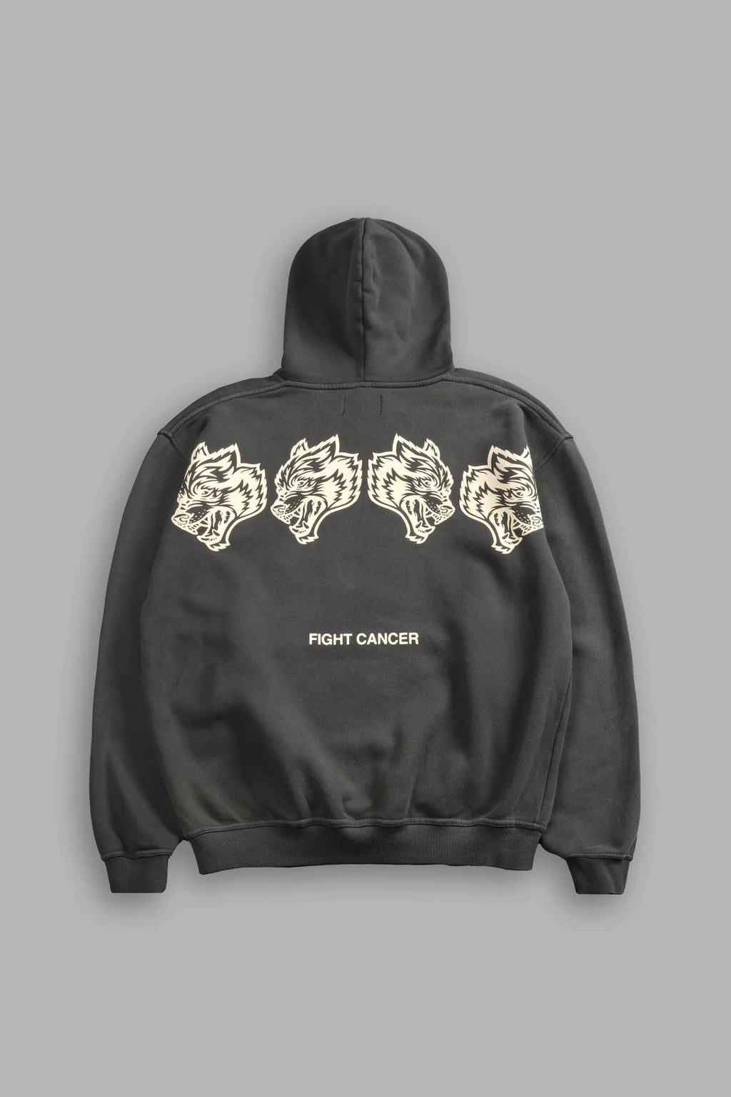 WOLVES HAVE YOUR BACK "BISHOP" HOODIE IN WOLF GRAY HALO WASH