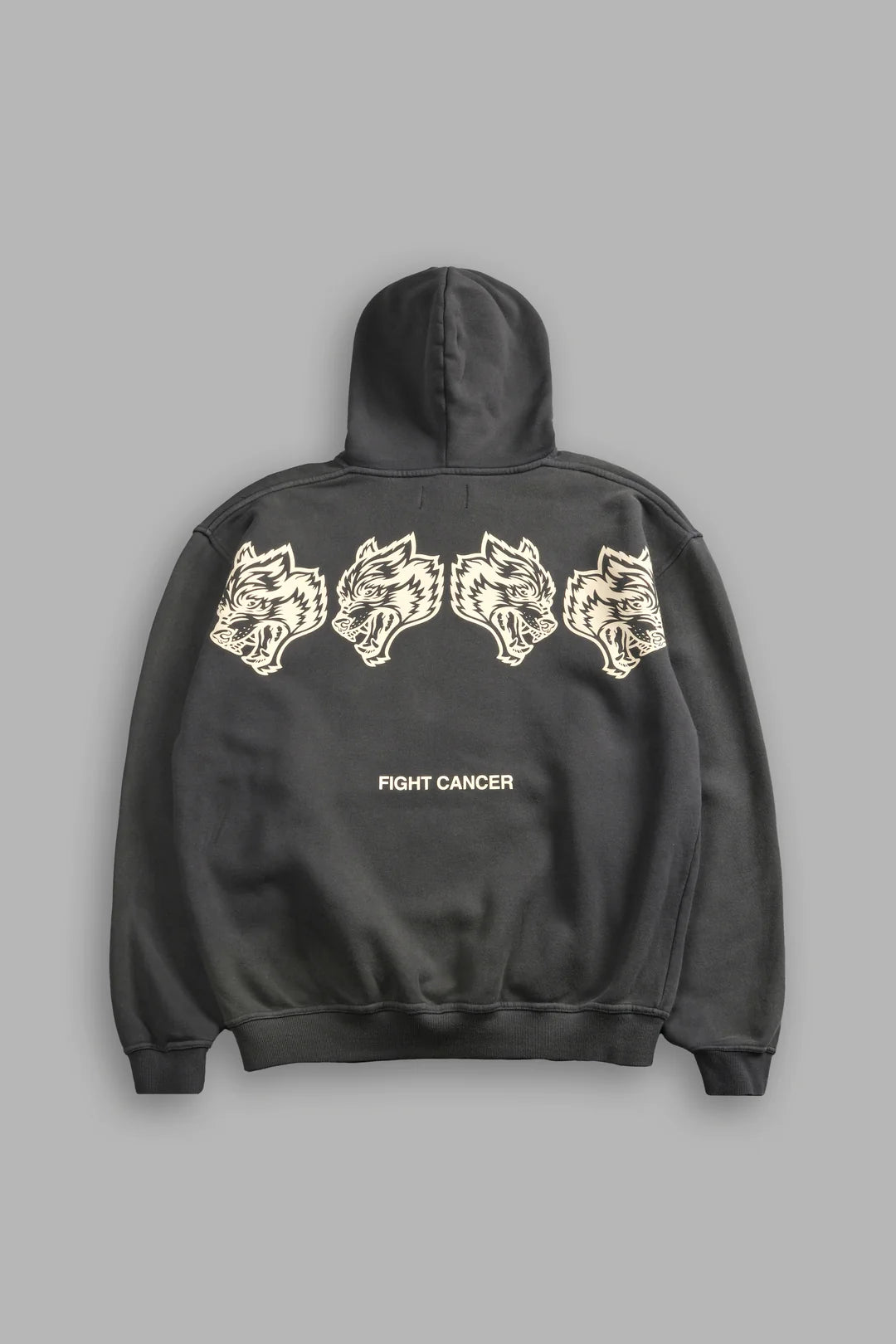 WOLVES HAVE YOUR BACK "BISHOP" HOODIE IN WOLF GRAY HALO WASH