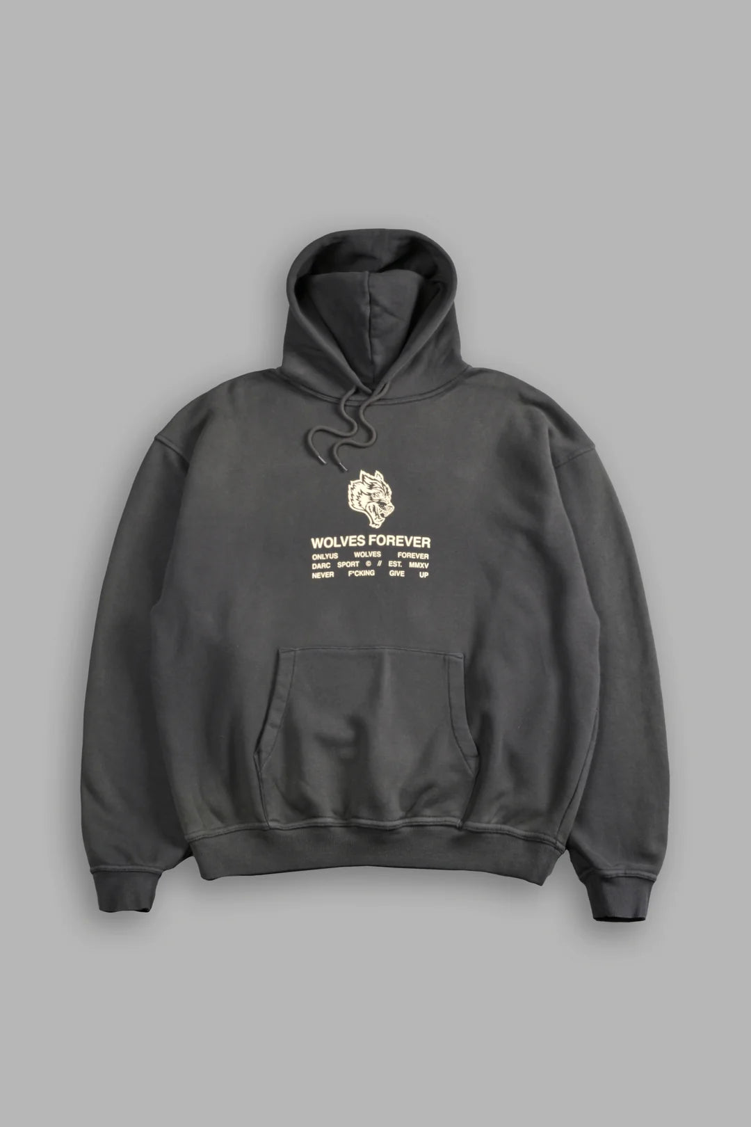 WOLVES HAVE YOUR BACK "BISHOP" HOODIE IN WOLF GRAY HALO WASH