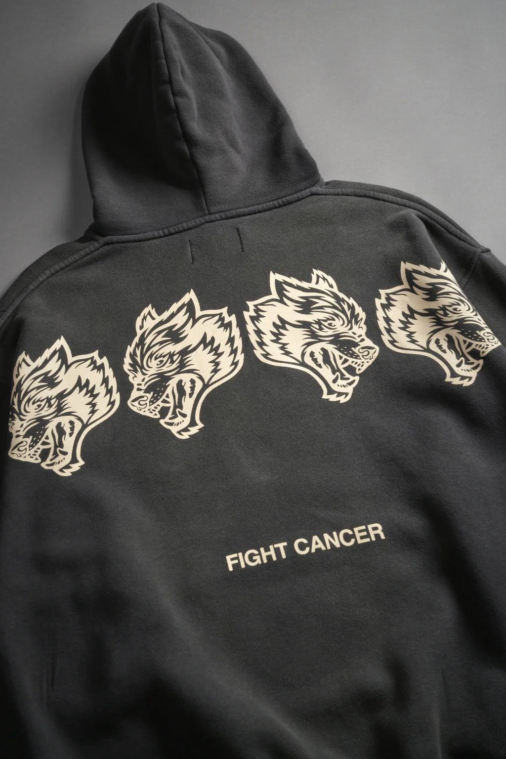 WOLVES HAVE YOUR BACK "BISHOP" HOODIE IN WOLF GRAY HALO WASH