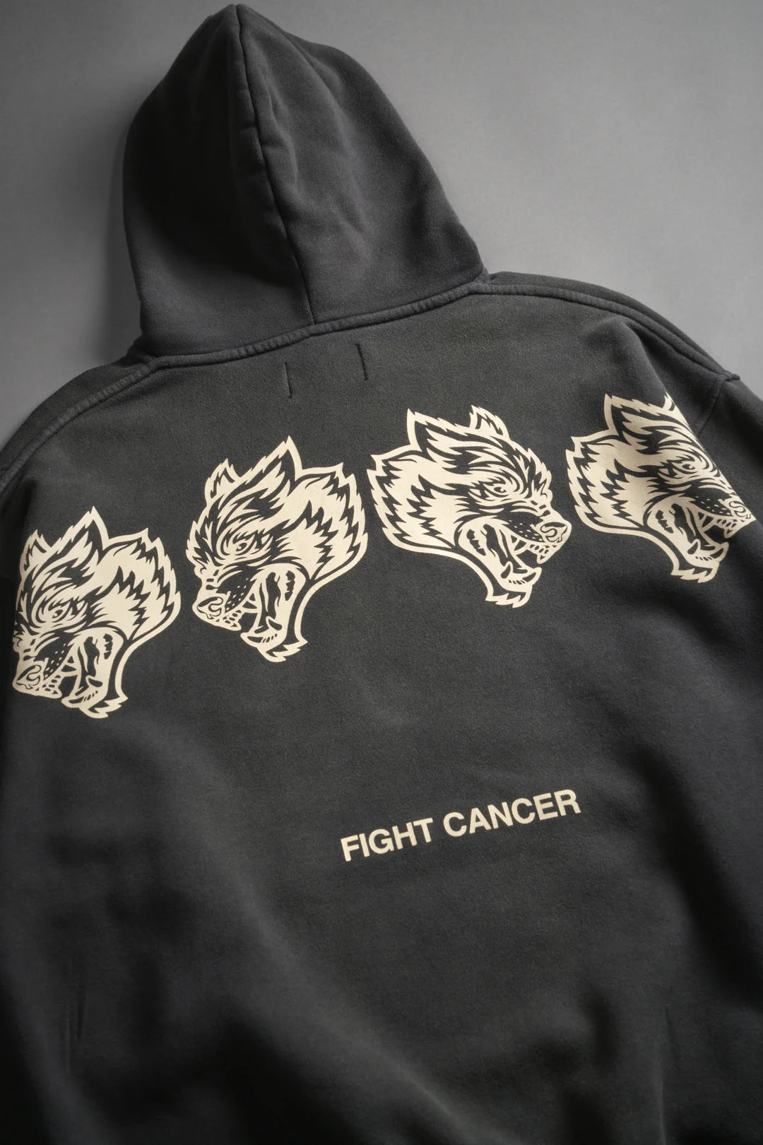 WOLVES HAVE YOUR BACK "BISHOP" HOODIE IN WOLF GRAY HALO WASH