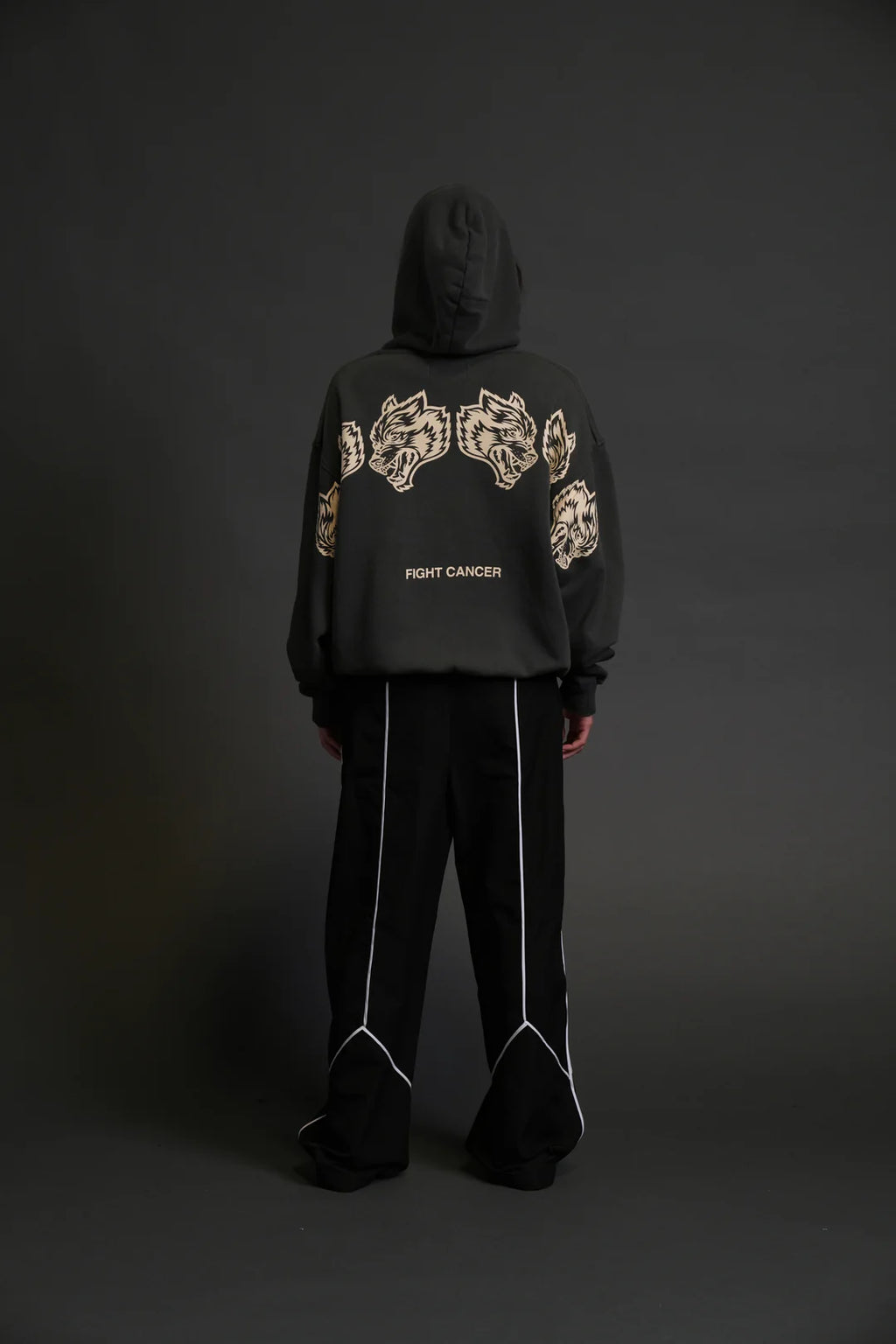 WOLVES HAVE YOUR BACK "BISHOP" HOODIE IN WOLF GRAY HALO WASH