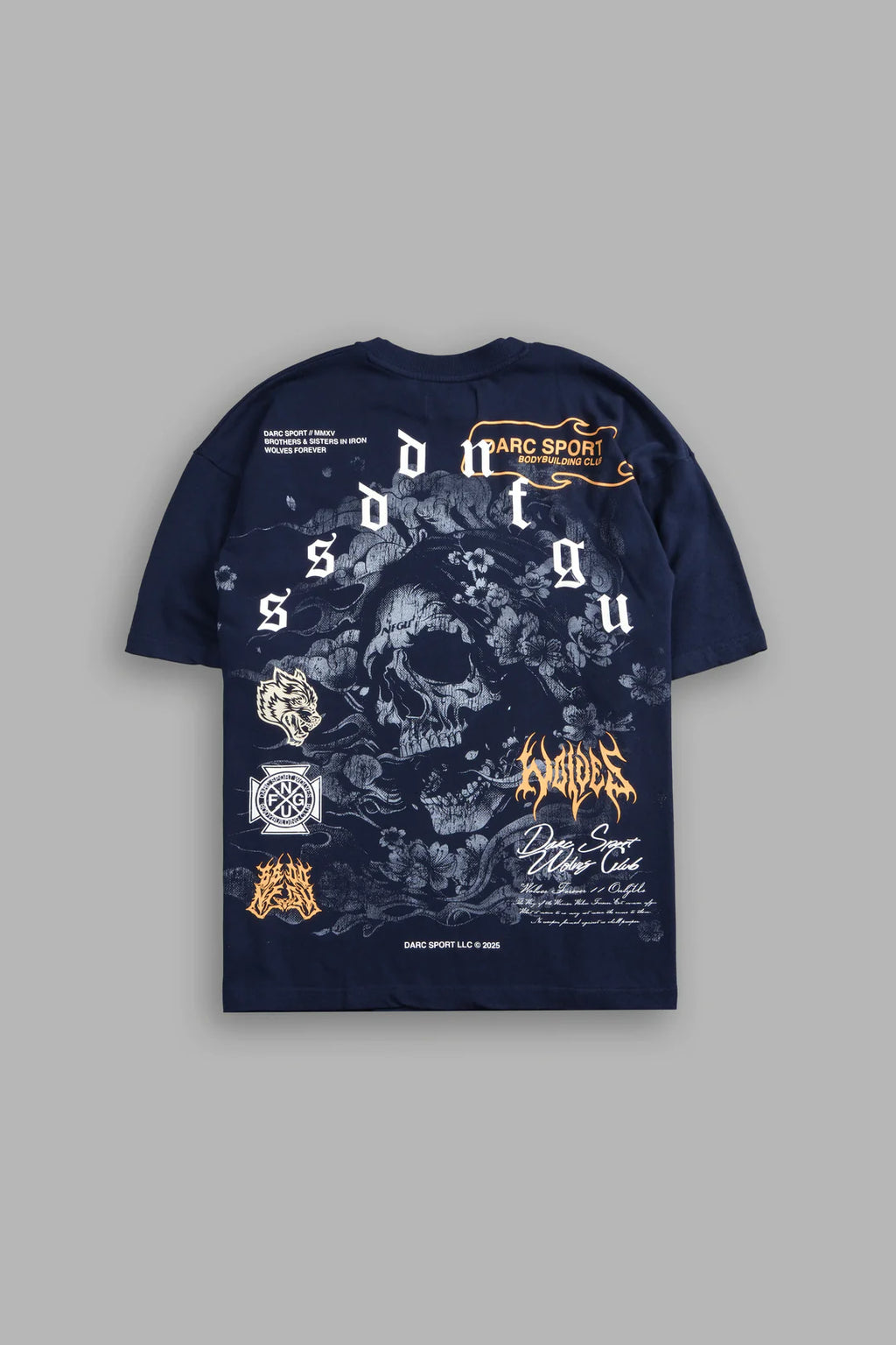 REAPER BLOSSOM "PREMIUM" OVERSIZED TEE IN NAVY