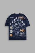 REAPER BLOSSOM "PREMIUM" OVERSIZED TEE IN NAVY