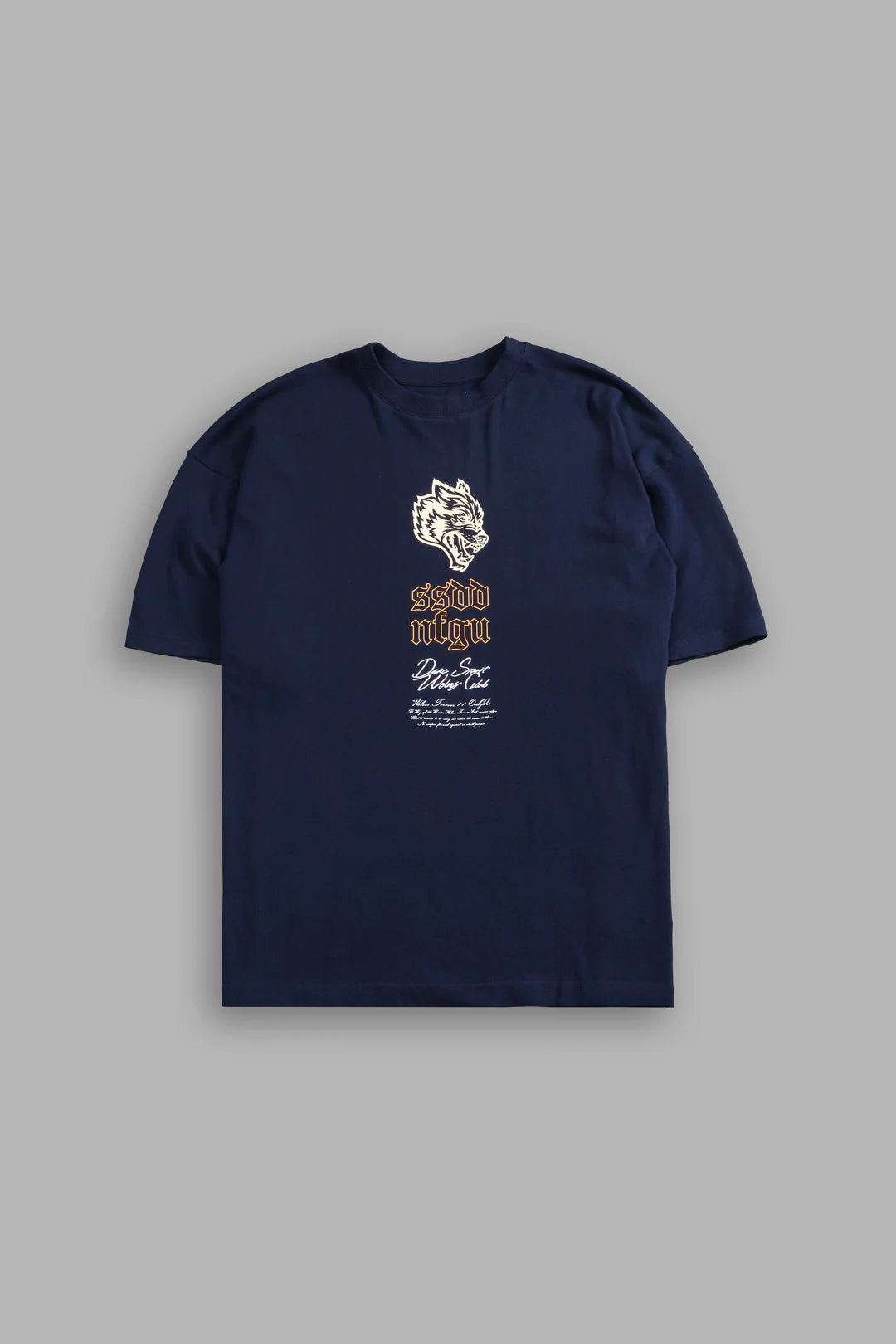 REAPER BLOSSOM "PREMIUM" OVERSIZED TEE IN NAVY