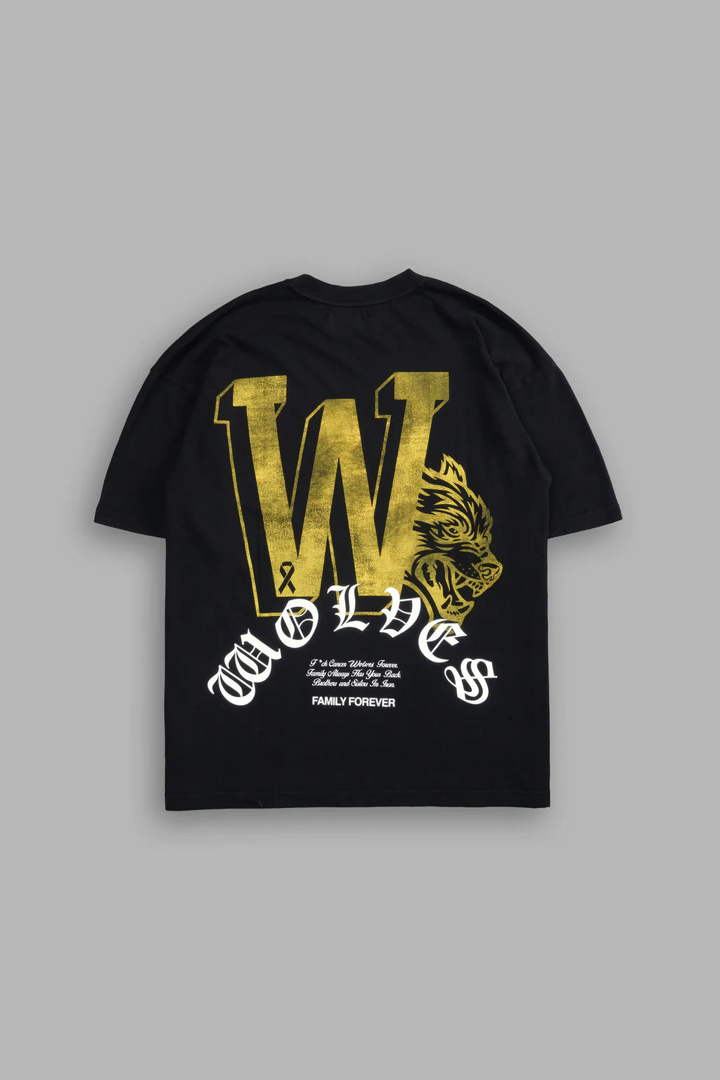 KEEP ON FIGHTING "PREMIUM" OVERSIZED TEE IN BLACK