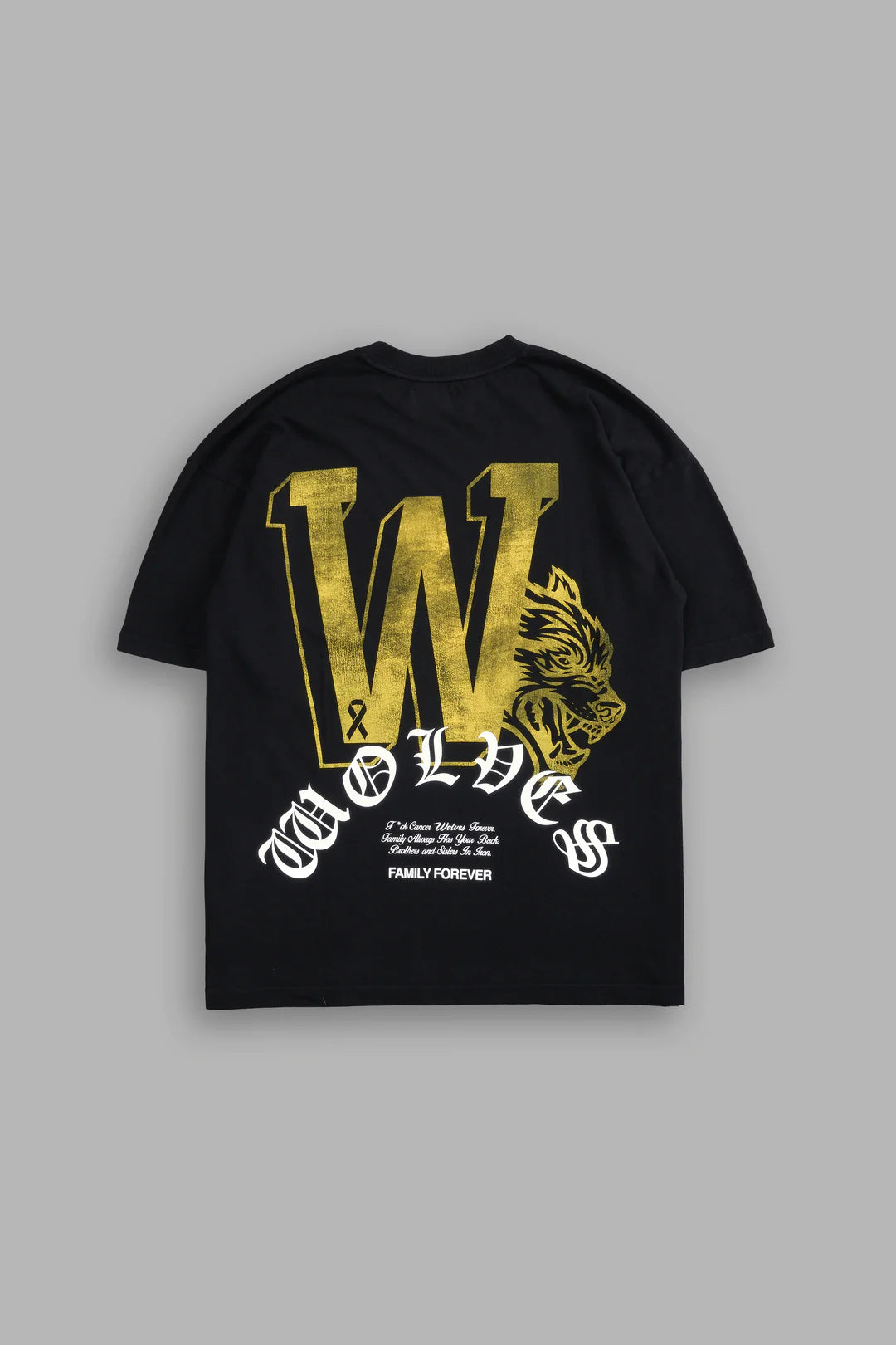 KEEP ON FIGHTING "PREMIUM" OVERSIZED TEE IN BLACK
