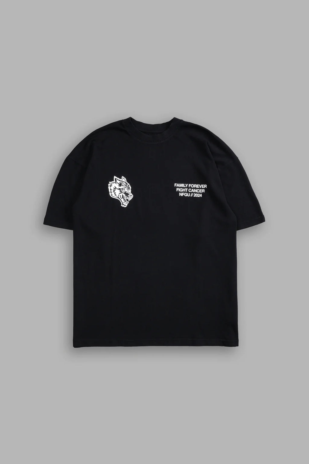 KEEP ON FIGHTING "PREMIUM" OVERSIZED TEE IN BLACK