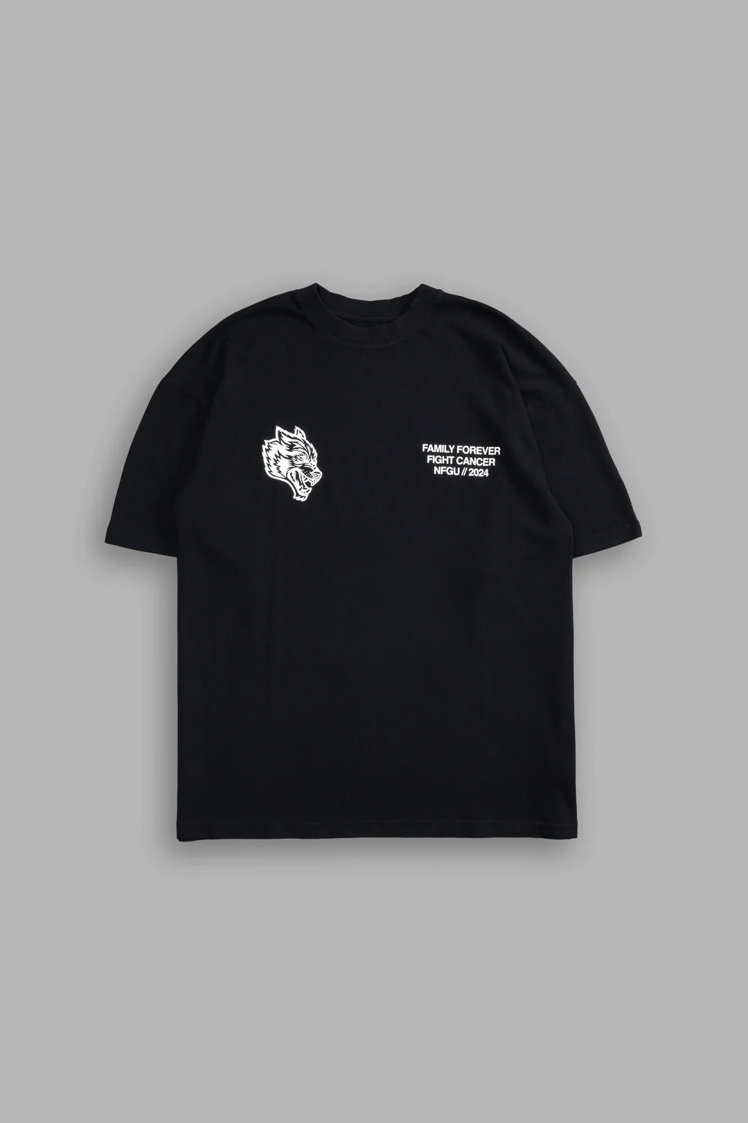 KEEP ON FIGHTING "PREMIUM" OVERSIZED TEE IN BLACK