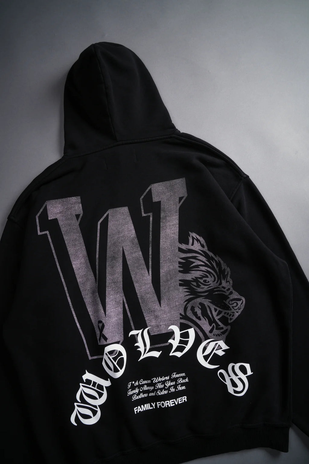 KEEP ON FIGHTING "PIERCE" HOODIE IN BLACK