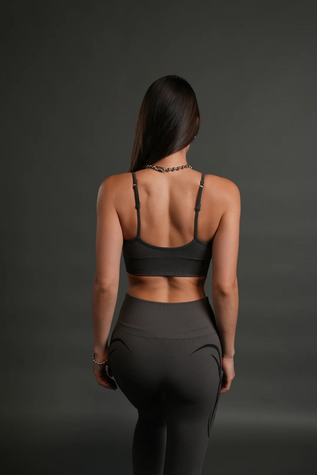 FINITE CODE LOYALTY "EVERSON SEAMLESS" SPORTS BRA IN WOLF GRAY
