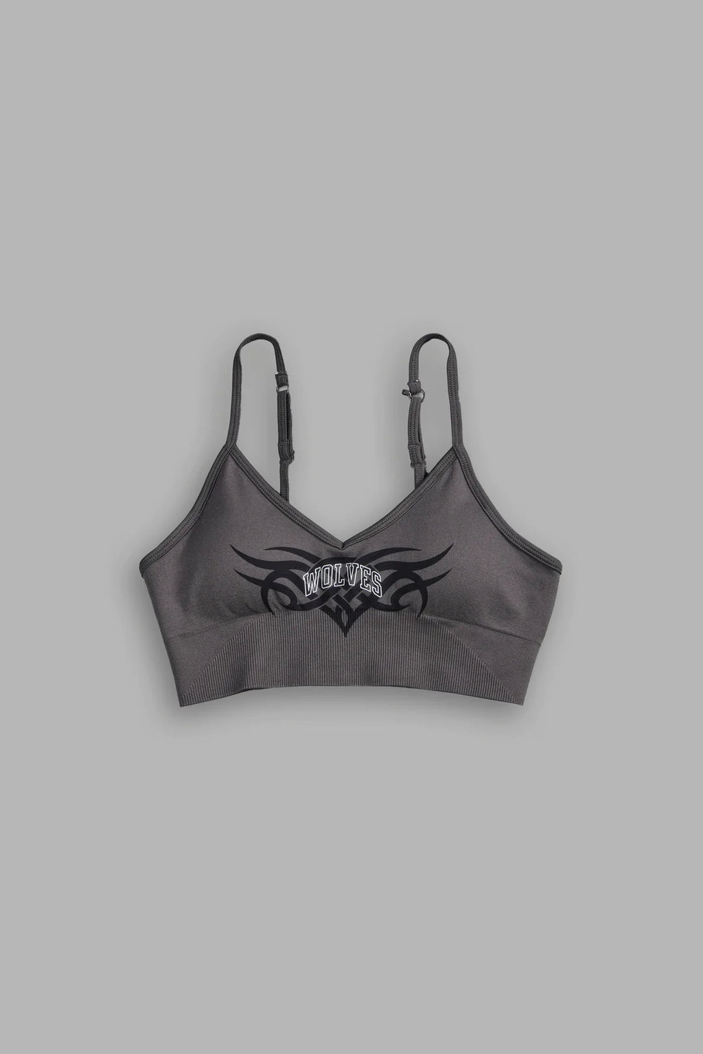 FINITE CODE LOYALTY "EVERSON SEAMLESS" SPORTS BRA IN WOLF GRAY