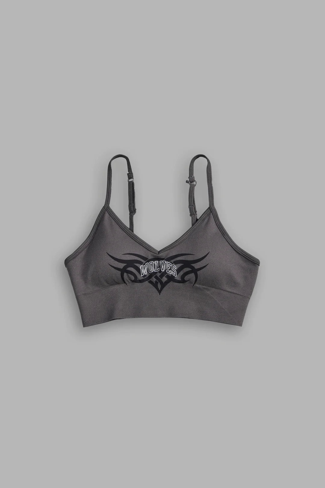 FINITE CODE LOYALTY "EVERSON SEAMLESS" SPORTS BRA IN WOLF GRAY