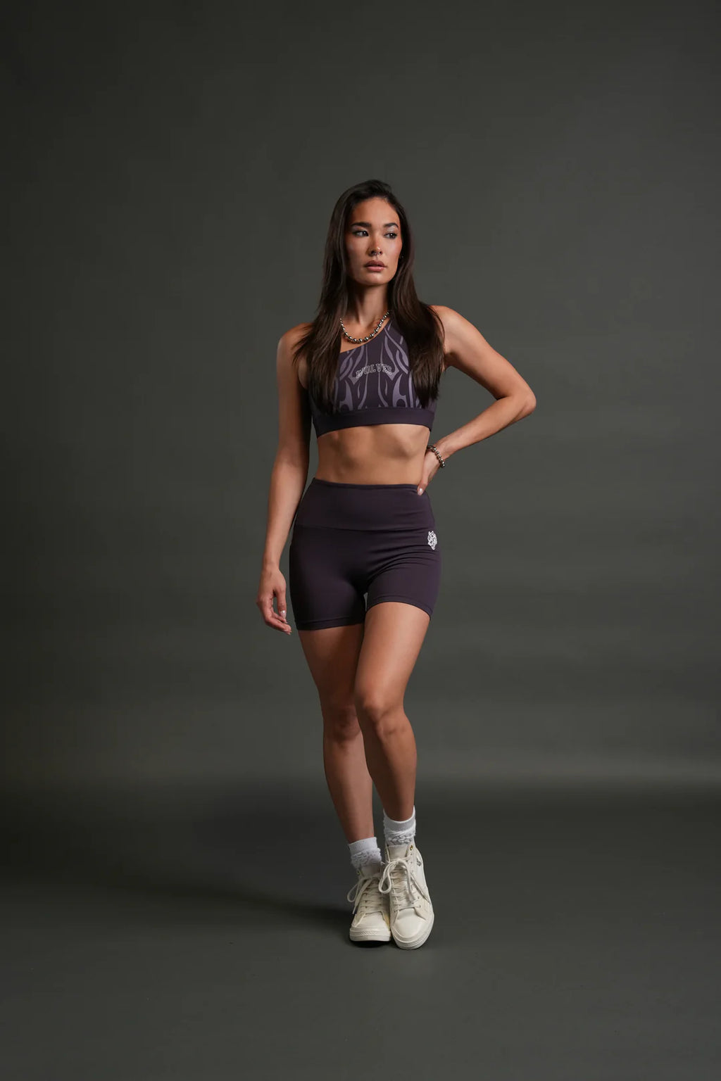 DUAL FINITE CODE BEAU SHORTS IN PHANTOM PURPLE