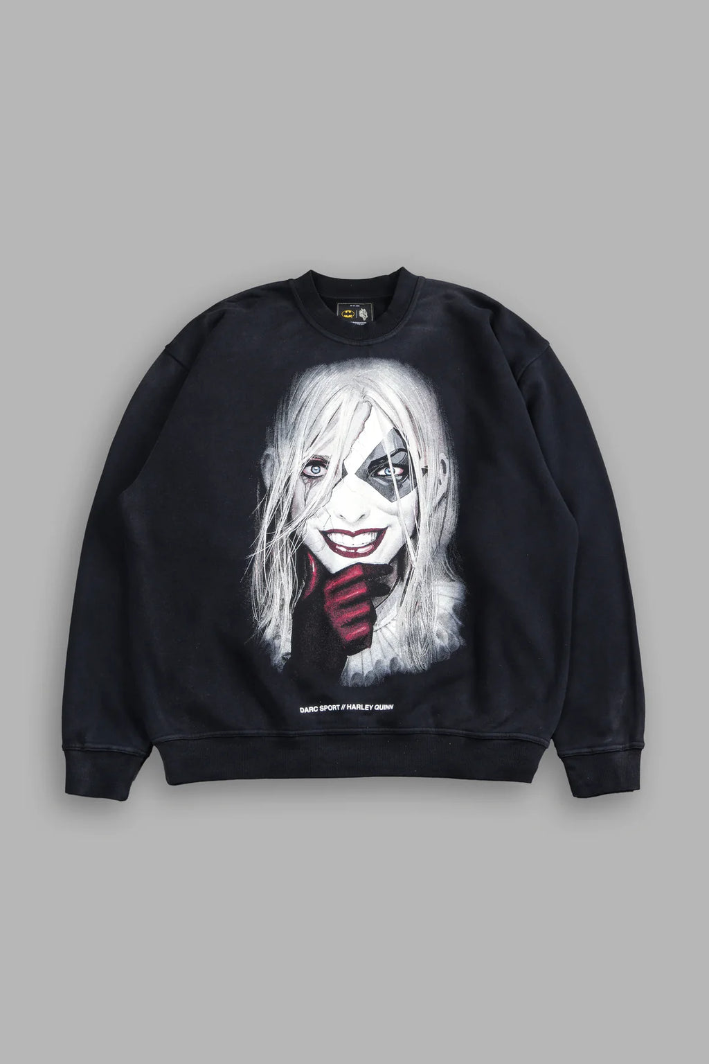 QUINN FOREVER LONDON CREWNECK IN BLACK DRIFT WASH