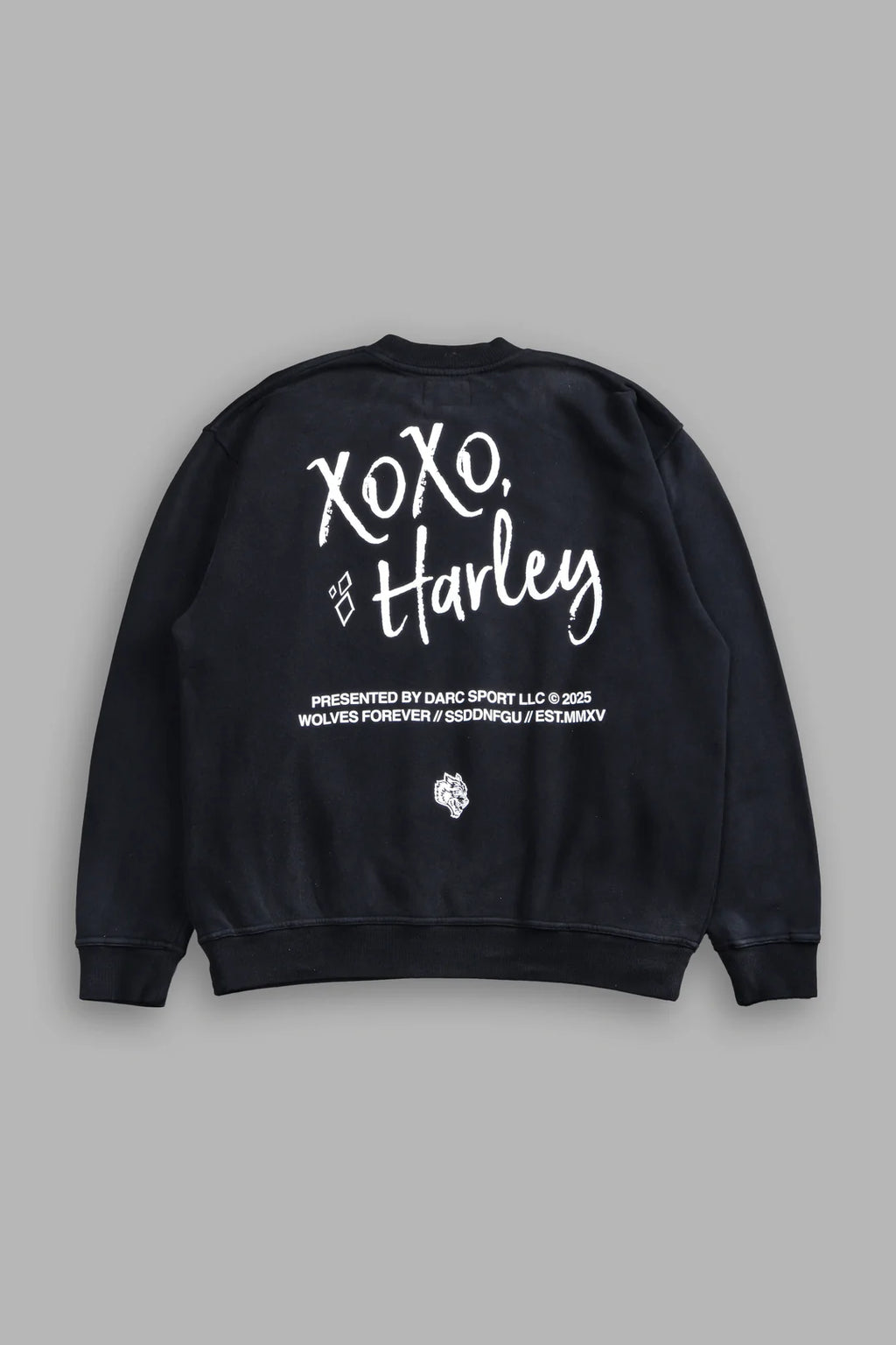 QUINN FOREVER LONDON CREWNECK IN BLACK DRIFT WASH