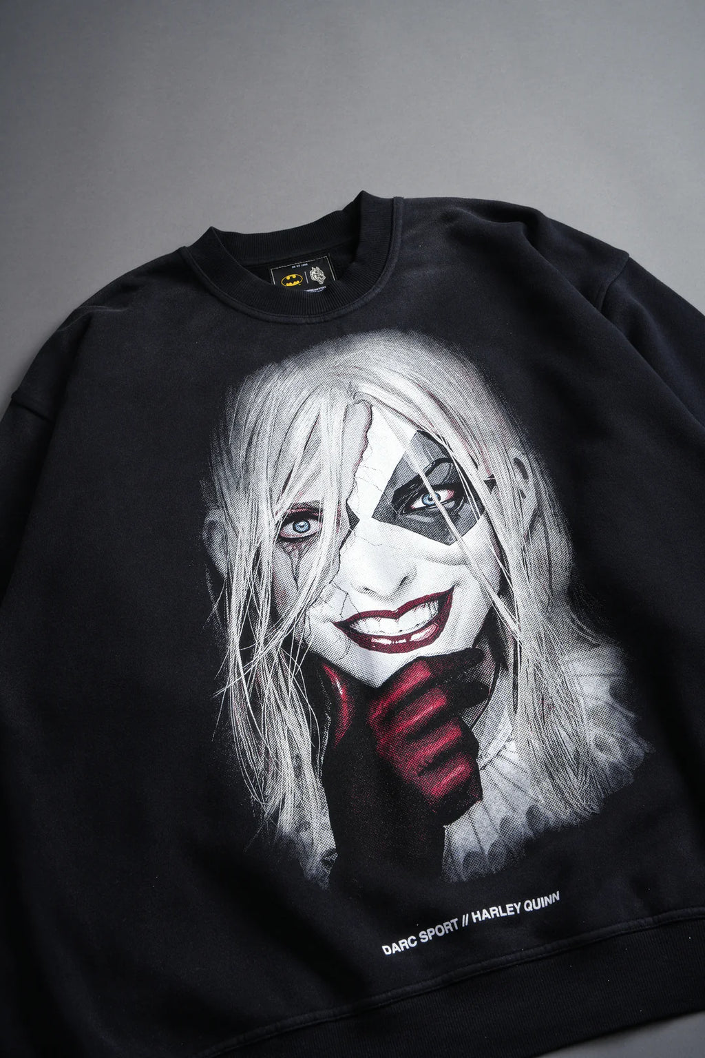 QUINN FOREVER LONDON CREWNECK IN BLACK DRIFT WASH