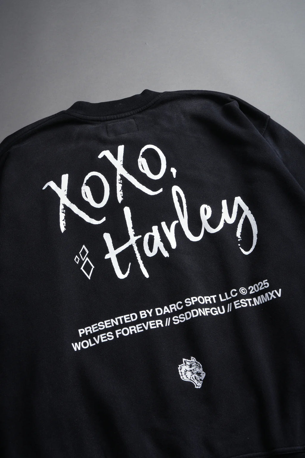 QUINN FOREVER LONDON CREWNECK IN BLACK DRIFT WASH