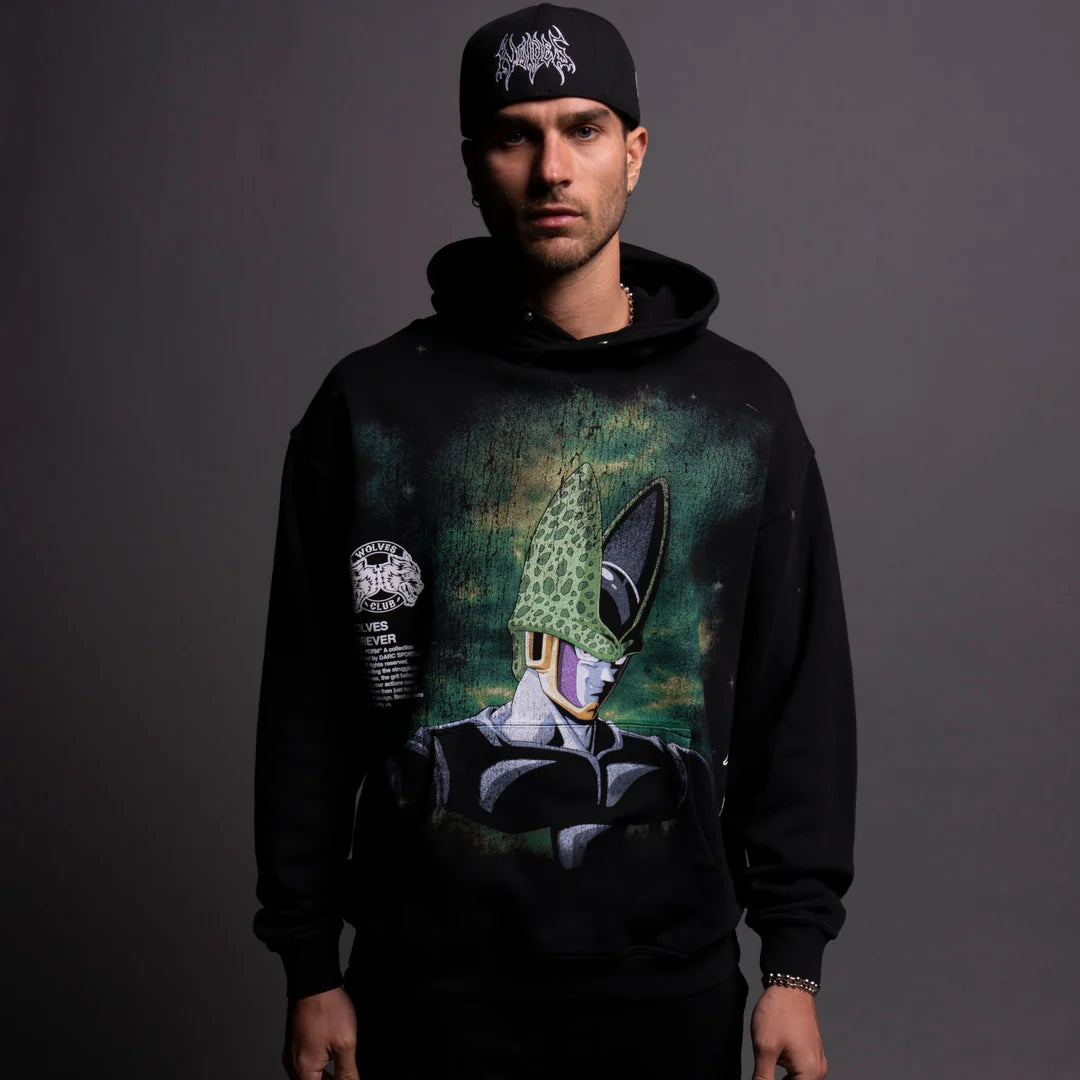 CELL ENERGY "PIERCE" HOODIE IN BLACK