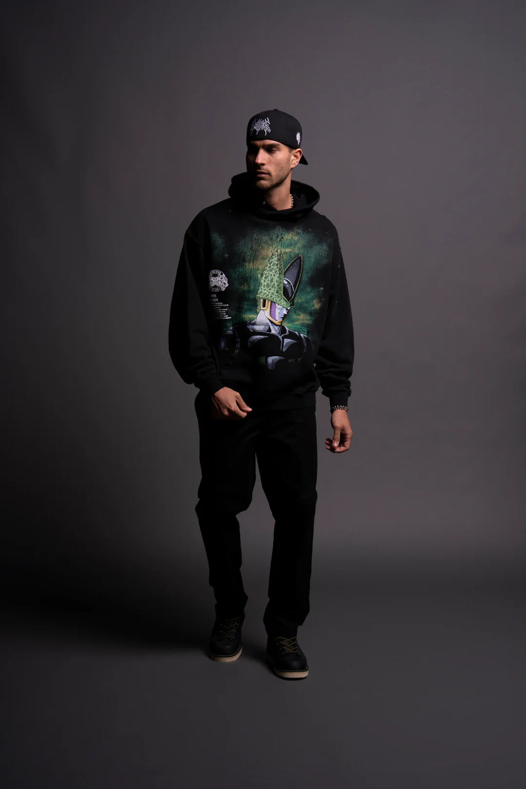 CELL ENERGY "PIERCE" HOODIE IN BLACK