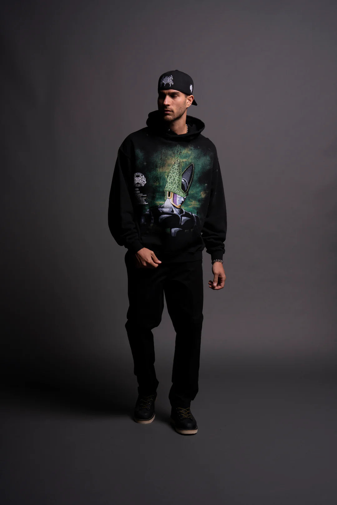 CELL ENERGY "PIERCE" HOODIE IN BLACK