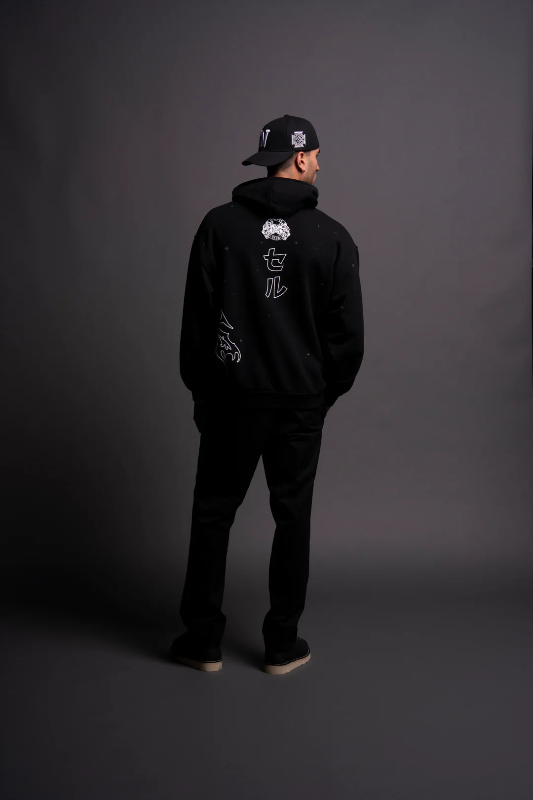 CELL ENERGY "PIERCE" HOODIE IN BLACK